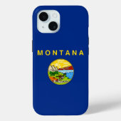Apple iPhone 15 Hoesje-Mate met Montana-vlag Case-Mate iPhone Case (Achterkant)