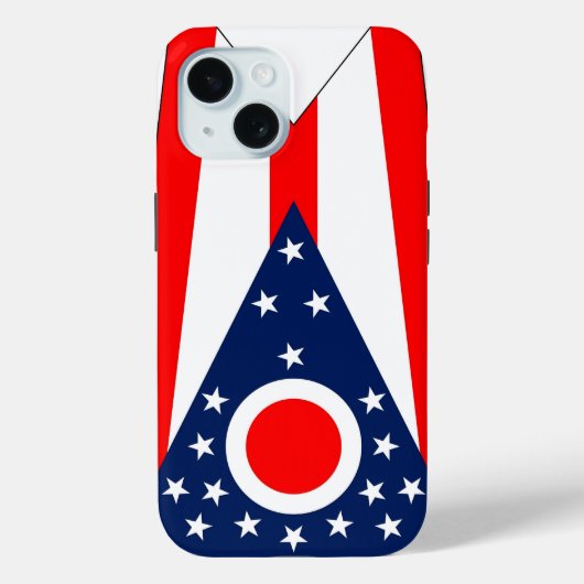 Apple iPhone 15 Hoesje-Mate met Ohio-vlag Case-Mate iPhone Case (Achterkant)