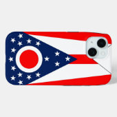 Apple iPhone 15 Hoesje-Mate met Ohio-vlag Case-Mate iPhone Case (Achterkant (horizontaal))