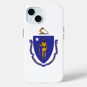 Apple iPhone 15 Hoesje-Mate met vlag van Massachus Case