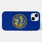 Apple iPhone 15 Hoesje-Mate met vlag van Nebraska Case-Mate iPhone Case (Achterkant (horizontaal))