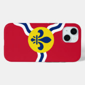 Apple iPhone 15 Hoesje-Mate met vlag van St. Louis Case-Mate iPhone Case (Achterkant (horizontaal))