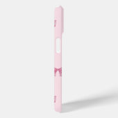 Apple Iphone 15 Hoesje Roze Lint Ontwerp. (Achterkant / Rechts)