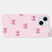 Apple Iphone 15 Hoesje Roze Lint Ontwerp. (Achterkant (horizontaal))
