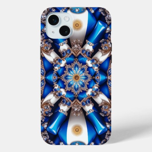 Apple iPhone 15 Plus Hoesje, Argentijnse Kleuren Case-Mate iPhone Case (Achterkant)