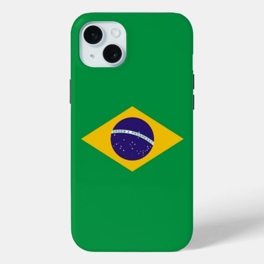 Apple iPhone 15 Plus Hoesje, Braziliaanse vlag Case-Mate iPhone Case (Achterkant)
