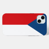 Apple iPhone 15 Plus Hoesje, Tsjechië vlag Case-Mate iPhone Case (Achterkant (horizontaal))