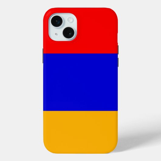 Apple iPhone 15 Plus Hoesje, Vlag van Armenië Case-Mate iPhone Case (Achterkant)