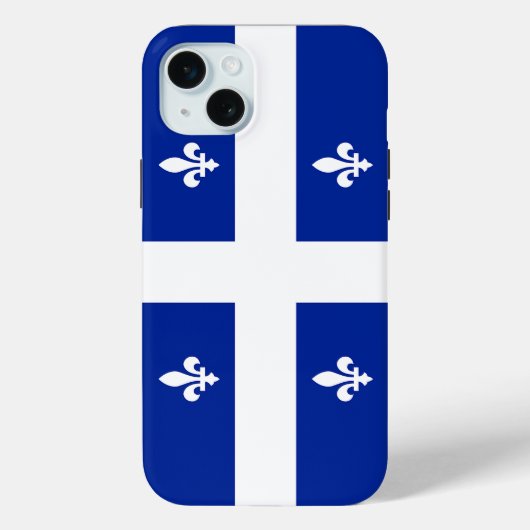 Apple iPhone 15 Plus Hoesje, vlag van Quebec Case-Mate iPhone Case (Achterkant)