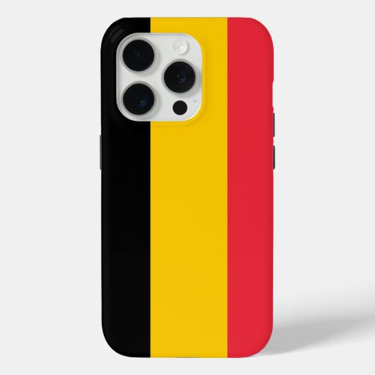 Apple iPhone 15 Pro Case-Mate, Belgische vlag Case-Mate iPhone Case (Achterkant)