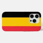 Apple iPhone 15 Pro Case-Mate, Belgische vlag Case-Mate iPhone Case (Achterkant (horizontaal))