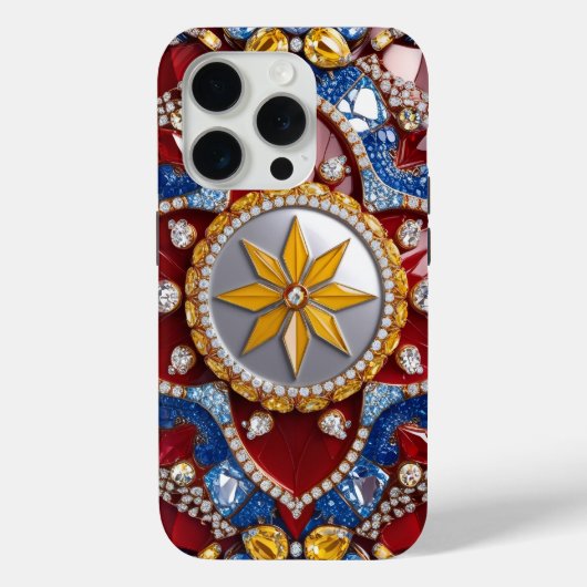 Apple iPhone 15 Pro Case-Mate, Colombia kleuren Case-Mate iPhone Case (Achterkant)