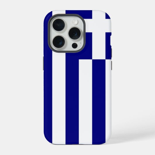 Apple iPhone 15 Pro Case-Mate, Greece flag Hoesje (Achterkant)