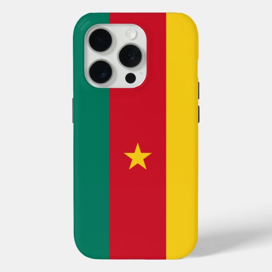 Apple iPhone 15 Pro Case-Mate, Kameroen vlag Case-Mate iPhone Case (Achterkant)
