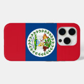 Apple iPhone 15 Pro Case-Mate, vlag van Belize Case-Mate iPhone Case (Achterkant (horizontaal))