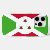 Apple iPhone 15 Pro Case-Mate, vlag van Burundi Case-Mate iPhone Case (Achterkant (horizontaal))