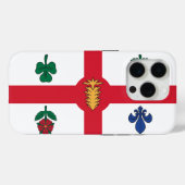 Apple iPhone 15 Pro Case-Mate, vlag van Montreal Case-Mate iPhone Case (Achterkant (horizontaal))