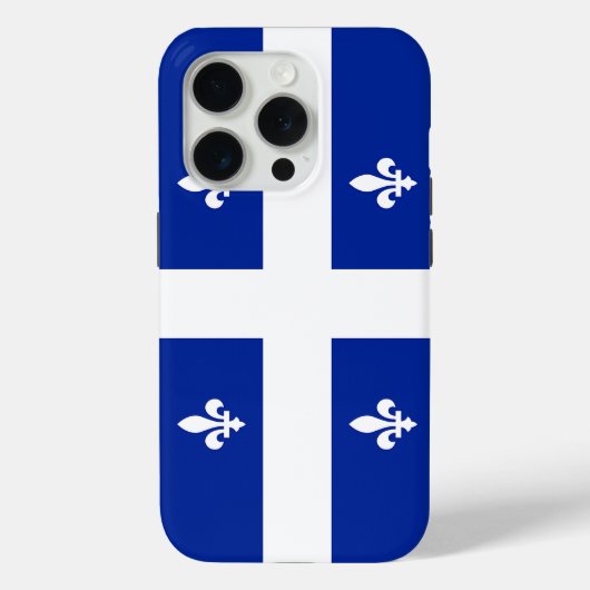 Apple iPhone 15 Pro Case-Mate, vlag van Quebec Case-Mate iPhone Case (Achterkant)