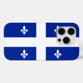 Apple iPhone 15 Pro Case-Mate, vlag van Quebec Case-Mate iPhone Case (Achterkant (horizontaal))