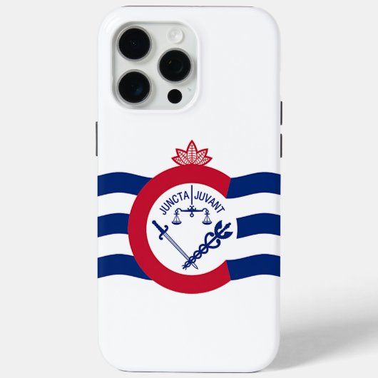 Apple iPhone 15 Pro Max Hoesje, Cincinnati Vlag Case-Mate iPhone Case (Achterkant)