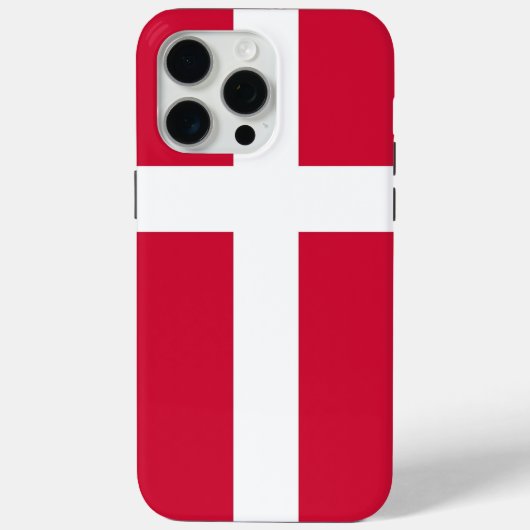 Apple iPhone 15 Pro Max Hoesje, Deense vlag Case-Mate iPhone Case (Achterkant)