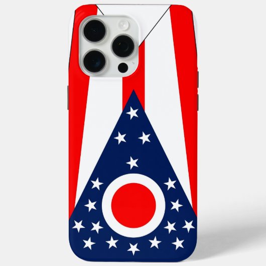 Apple iPhone 15 Pro Max Hoesje, Ohio State Vlag Case-Mate iPhone Case (Achterkant)