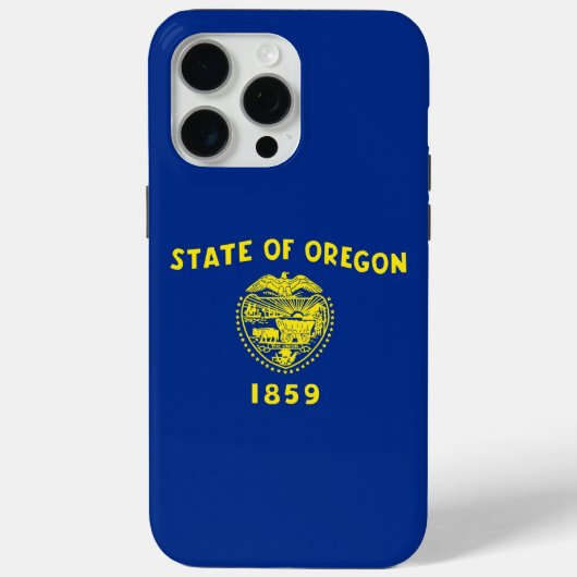 Apple iPhone 15 Pro Max Hoesje, Oregon Vlag Case-Mate iPhone Case (Achterkant)