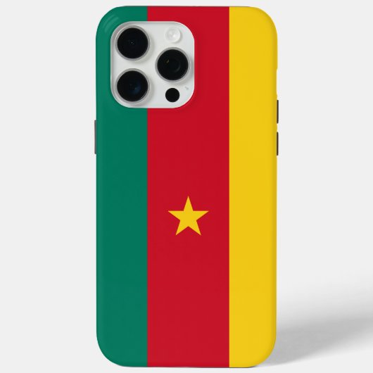 Apple iPhone 15 Pro Max Hoesje, Vlag van Kameroen Case-Mate iPhone Case (Achterkant)