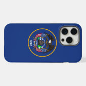 Apple iPhone 15 Pro Max, vlag van Utah Hoesje (Achterkant horizontaal)