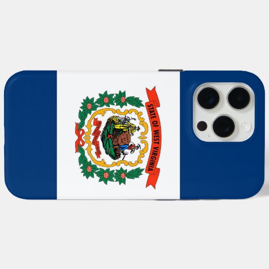 Apple iPhone 15 Pro Max, West Virginia flag Case-Mate iPhone Case (Achterkant (horizontaal))