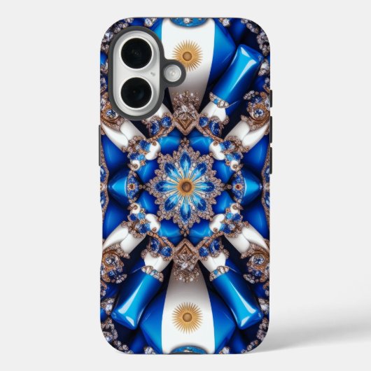 Apple iPhone 16 Case-Mate met Argentijnse kleuren Case (Achterkant)