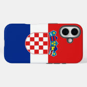 Apple iPhone 16 Case-Mate met de vlag van Kroatië Case (Achterkant (horizontaal))