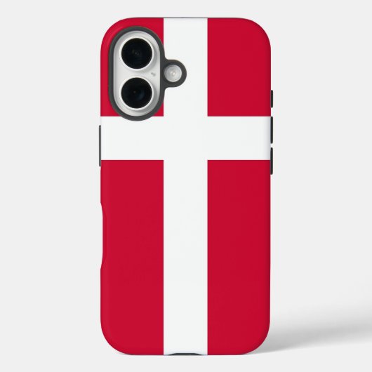 Apple iPhone 16 Case-Mate met Deense vlag Case (Achterkant)