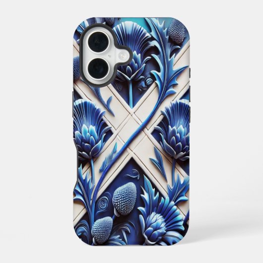 Apple iPhone 16 Case-Mate met Schotse distels Hoesje (Achterkant)