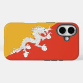 Apple iPhone 16 Case-Mate met vlag van Bhutan Case (Achterkant (horizontaal))