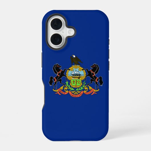 Apple iPhone 16 Case-Mate met vlag van Pennsylvani Hoesje (Achterkant)