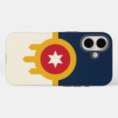 Apple iPhone 16 Case-Mate met vlag van Tulsa City Case (Achterkant (horizontaal))