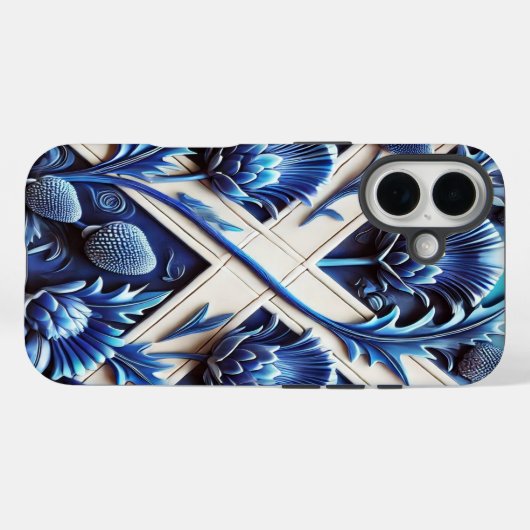 Apple iPhone 16 Case-Mate with Scottish Thistles Case (Achterkant (horizontaal))