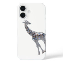 Apple iPhone 16 Crystal Giraffe Art Design Hoesje 