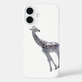Apple iPhone 16 Crystal Giraffe Art Design Hoesje 