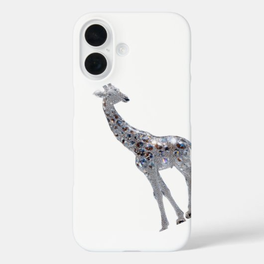 Apple iPhone 16 Crystal Giraffe Art Design Hoesje  (Achterkant)