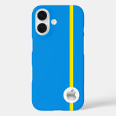 Apple iPhone 16 Hoesje blauw (Achterkant)