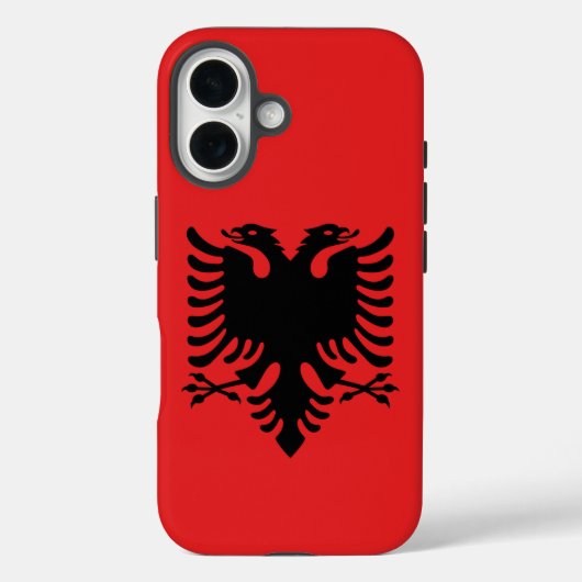 Apple iPhone 16 Hoesje-Mate met Albanese vlag Case-Mate iPhone Case (Achterkant)