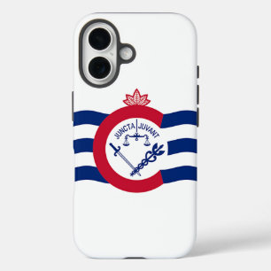 Apple iPhone 16 Hoesje-Mate met Cincinnati-vlag Hoesje