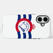Apple iPhone 16 Hoesje-Mate met Cincinnati-vlag Case-Mate iPhone Case (Achterkant (horizontaal))