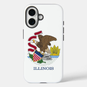 Apple iPhone 16 Hoesje-Mate met vlag van Illinois Hoesje