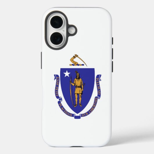Apple iPhone 16 Hoesje-Mate met vlag van Massachus Case-Mate iPhone Case (Achterkant)