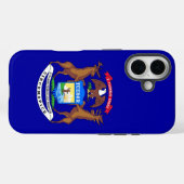 Apple iPhone 16 Hoesje-Mate met vlag van Michigan Case-Mate iPhone Case (Achterkant (horizontaal))