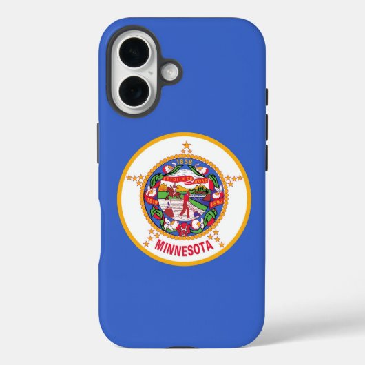 Apple iPhone 16 Hoesje-Mate met vlag van Minnesota Case-Mate iPhone Case (Achterkant)