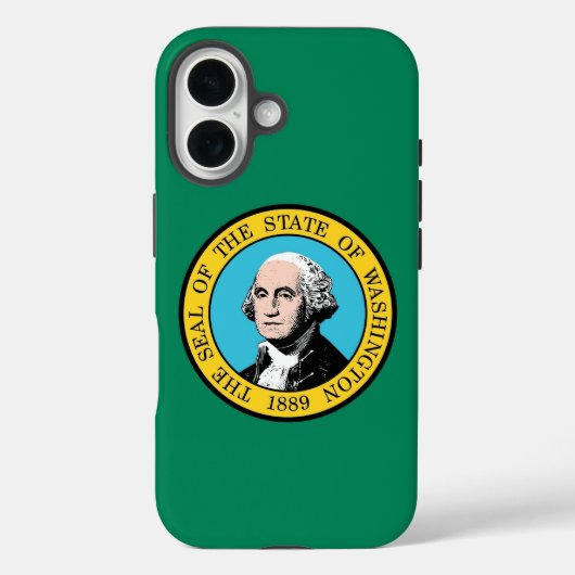 Apple iPhone 16 Hoesje, vlag van de staat Washingt Case-Mate iPhone Case (Achterkant)